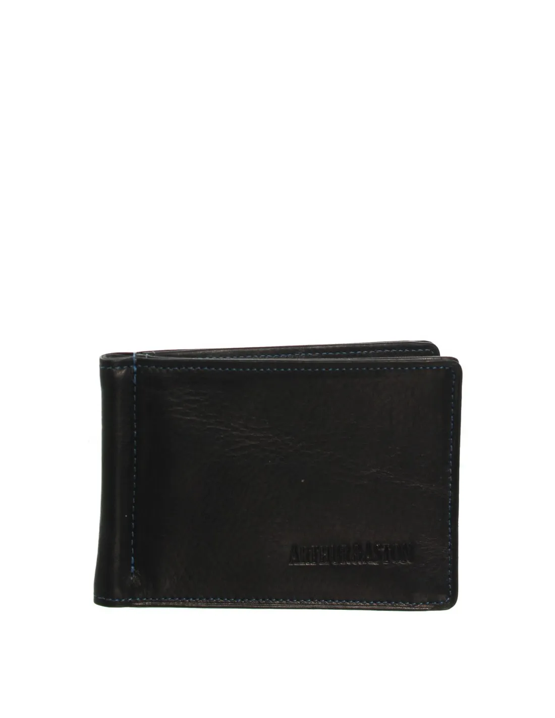 Porte-cartes Arthur et Aston en cuir ref_ast42541 D Noir-Bleu 11*8*1